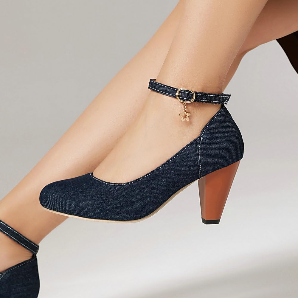 Muse & Valeur | Heels for Women, Leather, Slim Fit, Black, Elegant