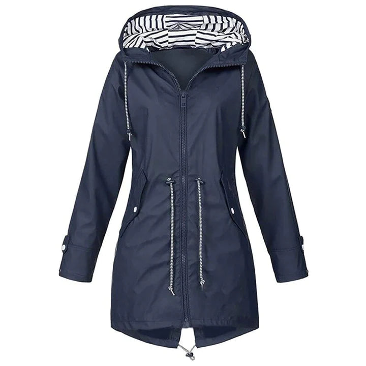 Muse and Valeur | Women's Casual Hooded Lightweight Raincoat