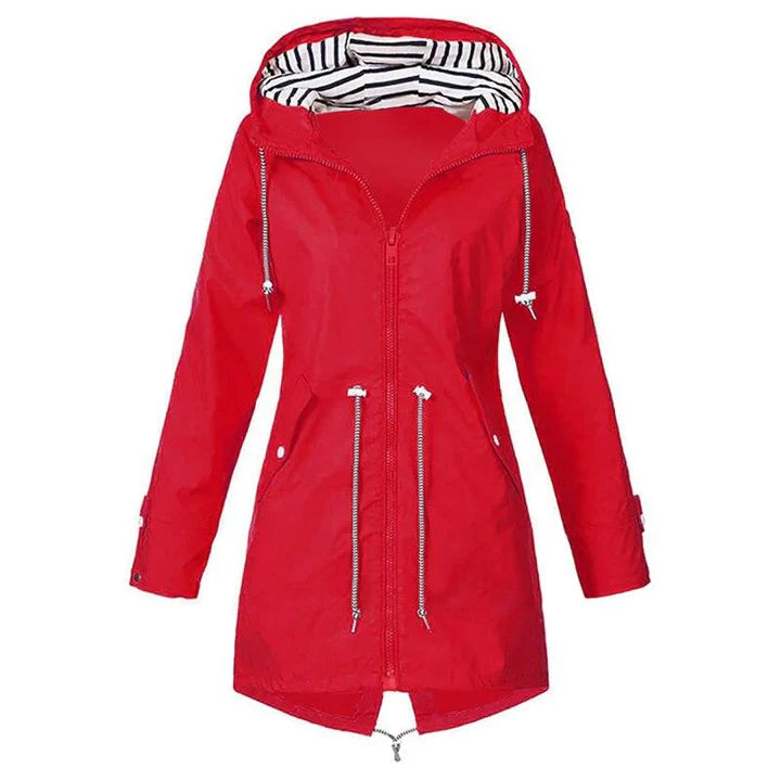 Muse and Valeur | Women's Casual Hooded Lightweight Raincoat