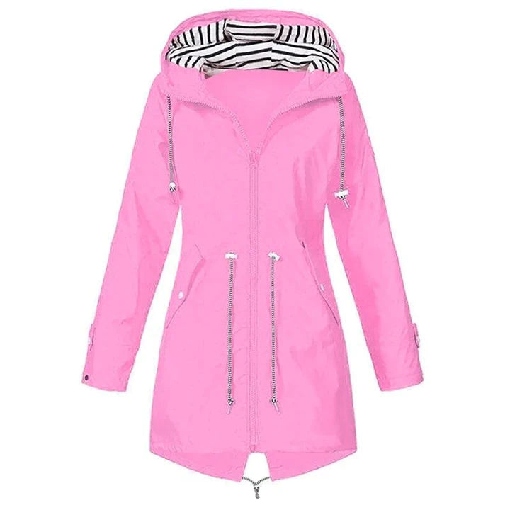 Muse and Valeur | Women's Casual Hooded Lightweight Raincoat