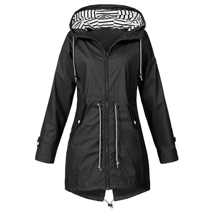 Muse and Valeur | Women's Casual Hooded Lightweight Raincoat