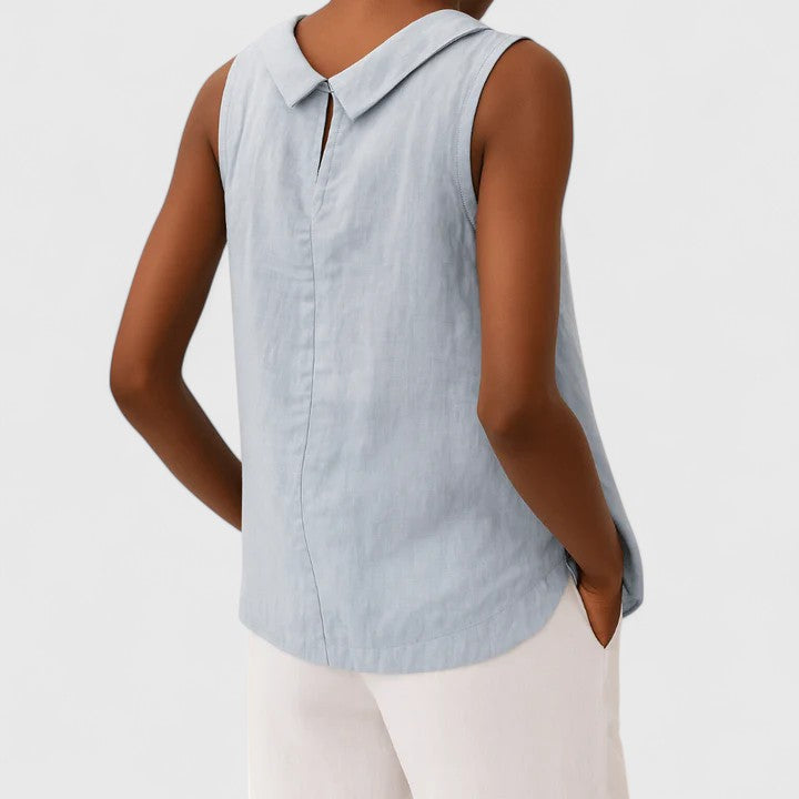 Muse and Valeur | Elegant Top with Roll Collar