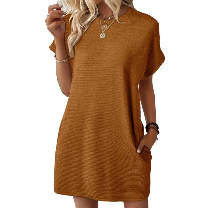 Muse and Valeur | Casual Minimalist Round Neck Summer Dress