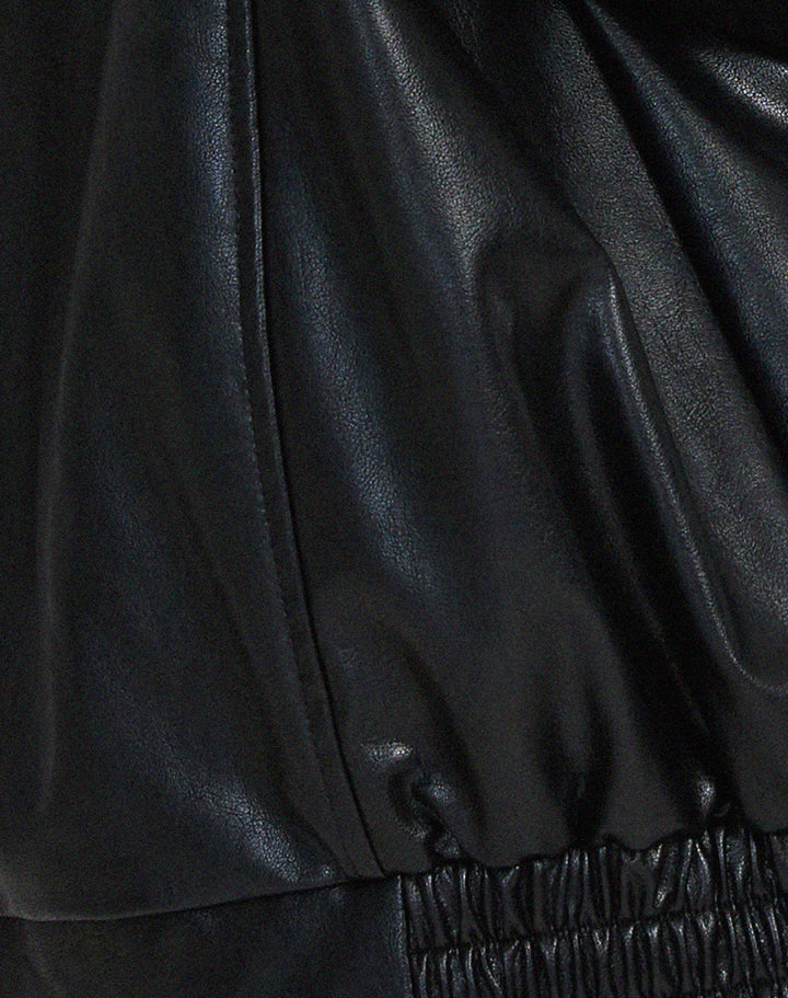Muse and Valeur | Women’s Oversized Leather Bomber Jacket