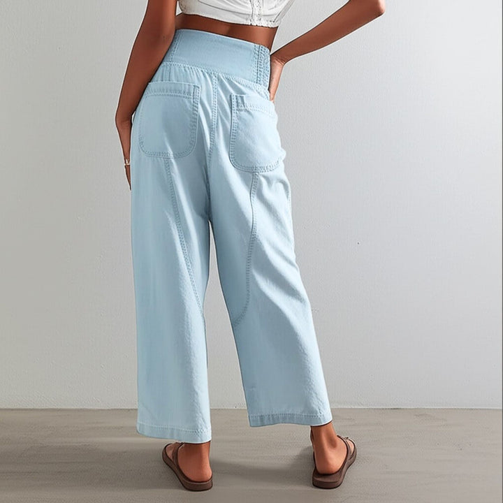 Muse & Valeur | Wide Leg Pant for Women in Soft Fabric, Casual Style, Black