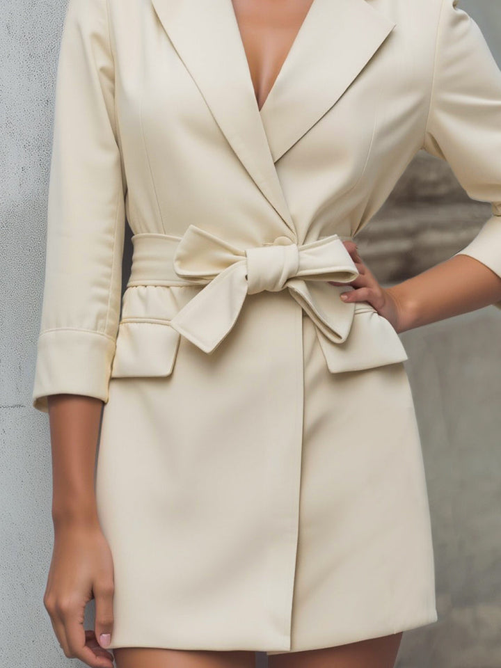 Muse & Valeur | Tailored Blazer-Inspired Mini Dress With Belted Waist