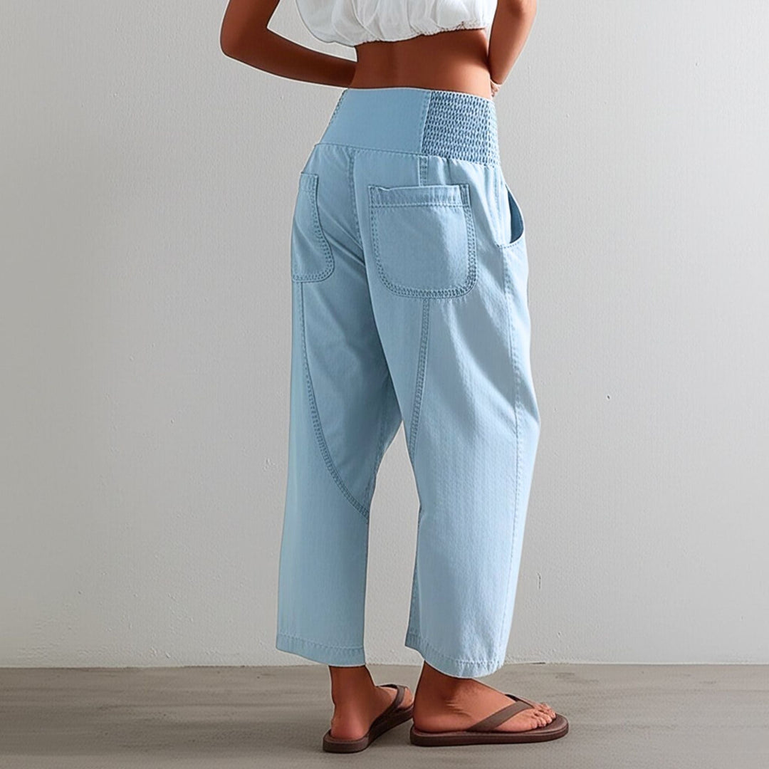 Muse & Valeur | Wide Leg Pant for Women in Soft Fabric, Casual Style, Black