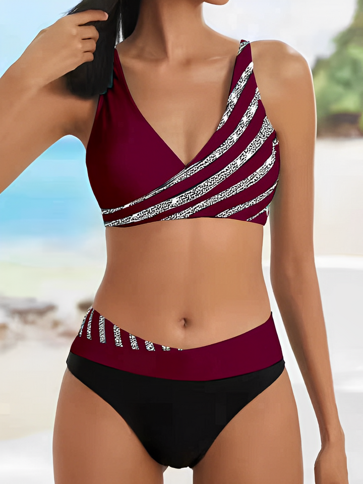 Muse & Valeur | Striped Bikini Set for Women in Vibrant Colors