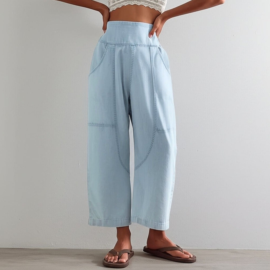 Muse & Valeur | Wide Leg Pant for Women in Soft Fabric, Casual Style, Black
