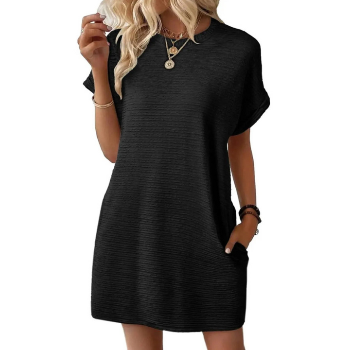 Muse and Valeur | Casual Minimalist Round Neck Summer Dress