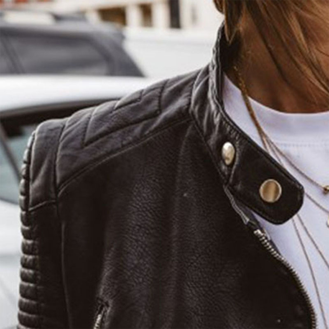 Muse and Valeur | Casual Biker Style Zipper Jacket