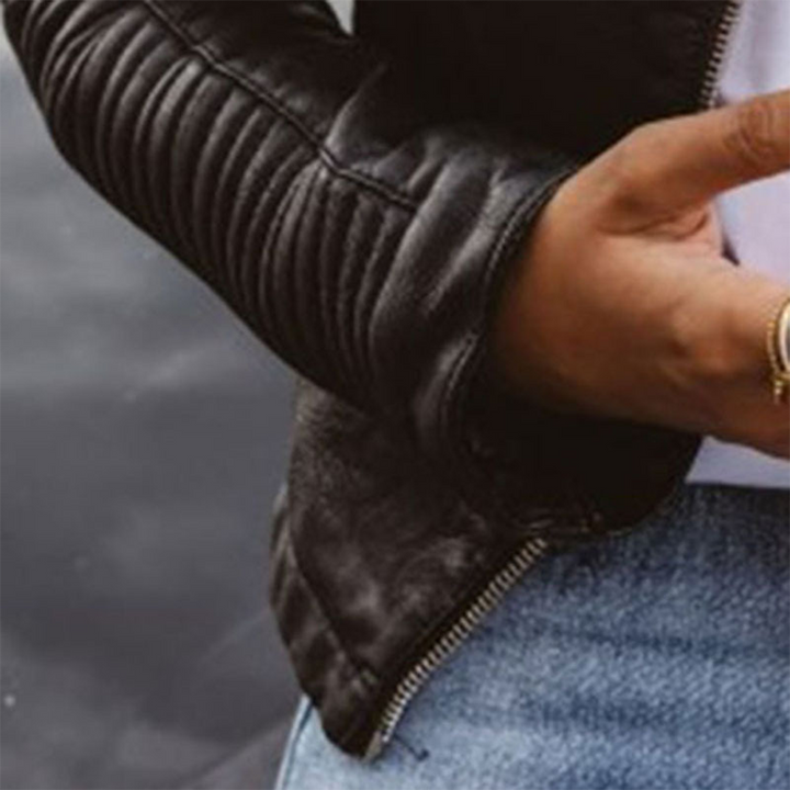 Muse and Valeur | Casual Biker Style Zipper Jacket
