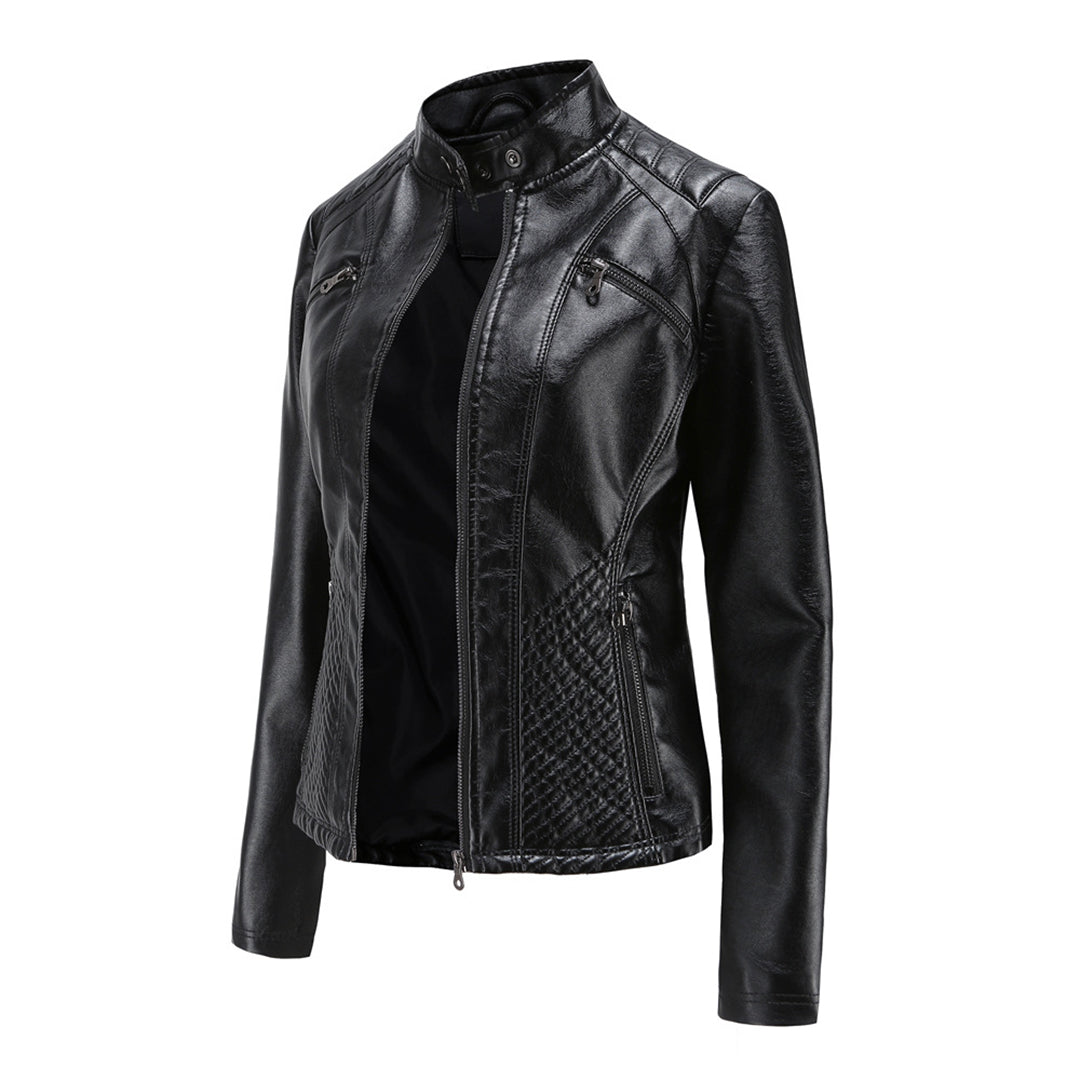 Muse and Valeur | Women's Classic Zip-up Biker Jacket
