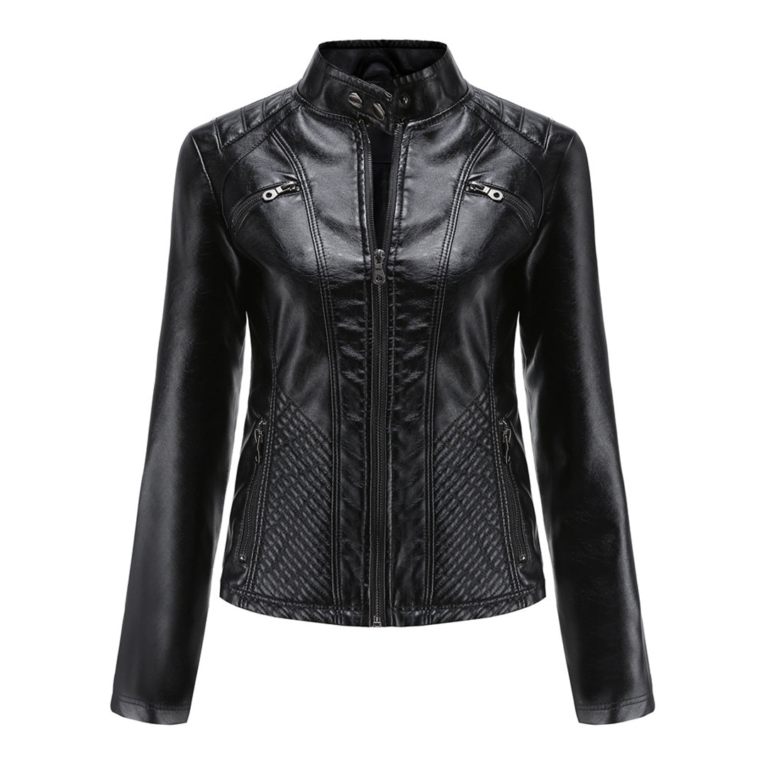 Muse and Valeur | Women's Classic Zip-up Biker Jacket