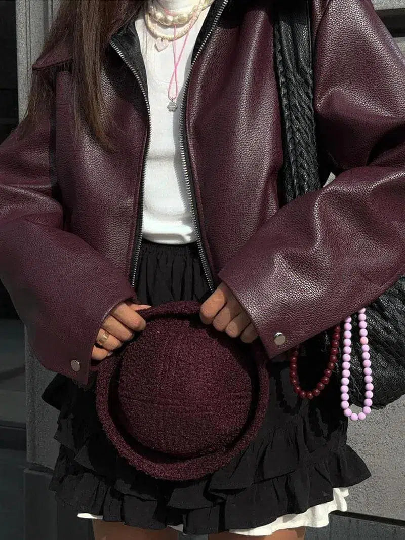 Muse and Valeur | Oversized Fit Leather Jacket