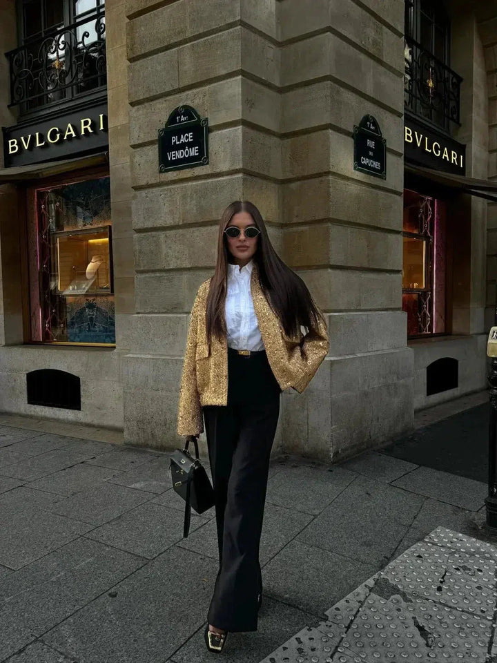 Muse and Valeur | Sequin Cropped Jacket