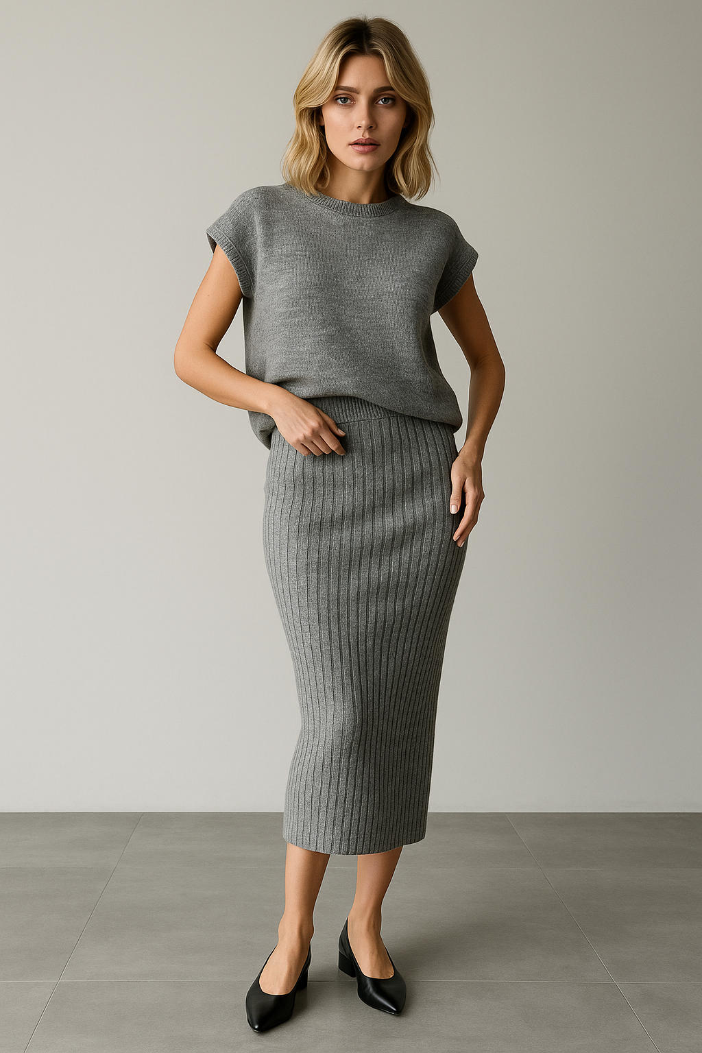 Muse and Valeur | Rib Sleeveless Set