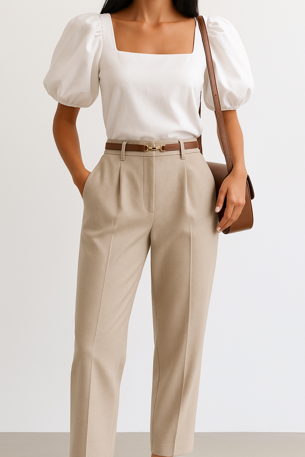 Muse & Valeur | Wide Leg Wool Trousers for Women in Black