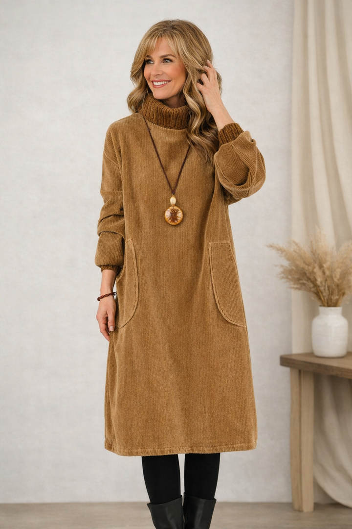Muse and Valeur | Turtleneck Midi Dress