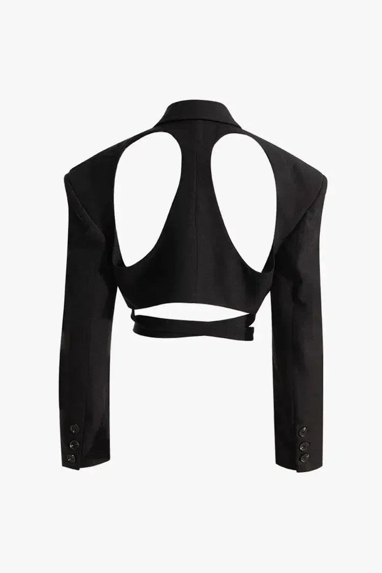 Muse and Valeur | Strong-shoulder cutout blazer