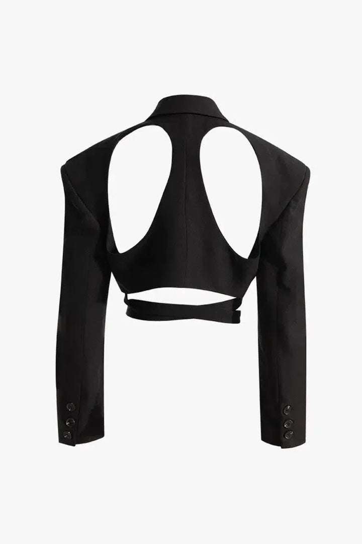 Muse and Valeur | Strong-shoulder cutout blazer
