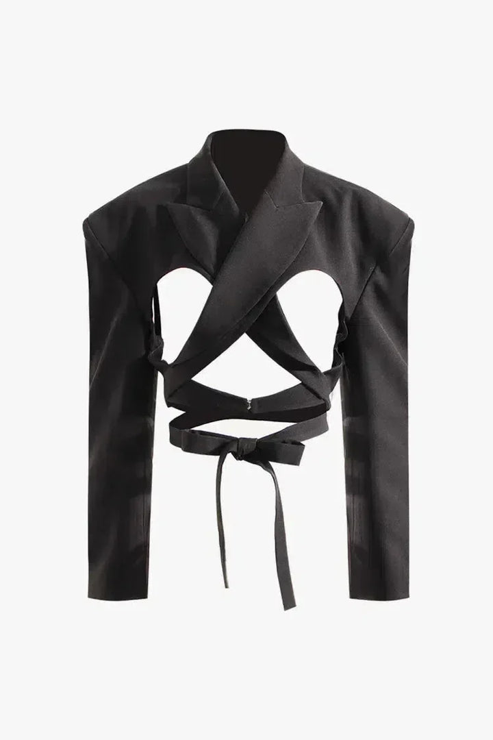 Muse and Valeur | Strong-shoulder cutout blazer
