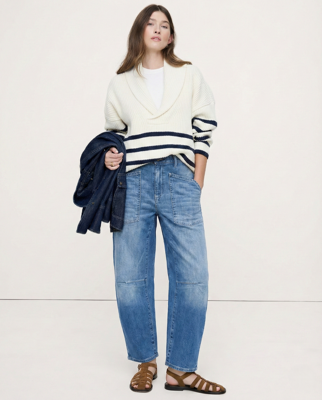 Muse & Valeur | Structured Barrel Jeans for Women in Denim
