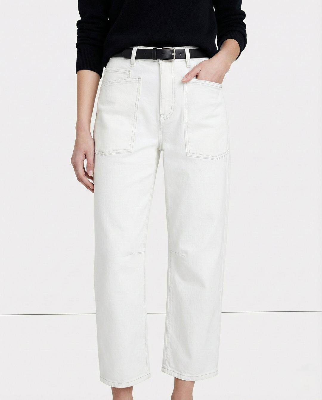 Muse & Valeur | Structured Barrel Jeans for Women in Denim