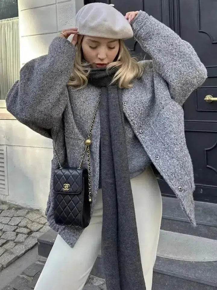 Muse and Valeur | Fleece bomber jacket