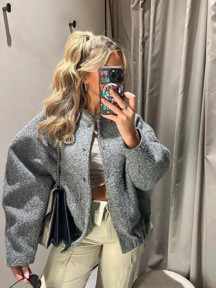 Muse and Valeur | Fleece bomber jacket