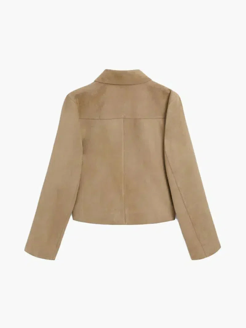 Muse and Valeur | Cropped Faux Suede Jacket