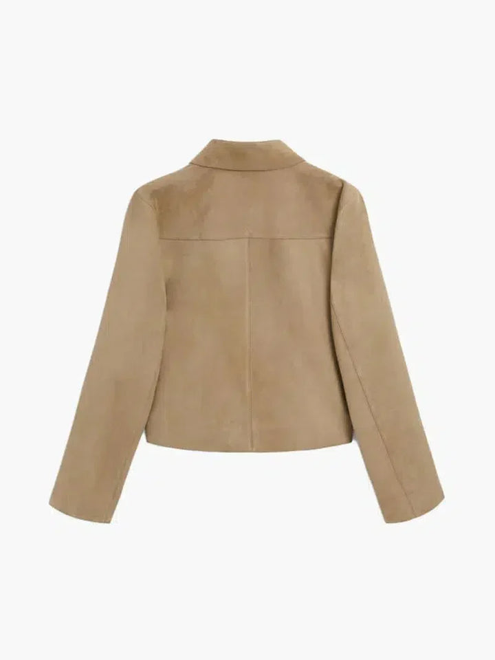 Muse and Valeur | Cropped Faux Suede Jacket