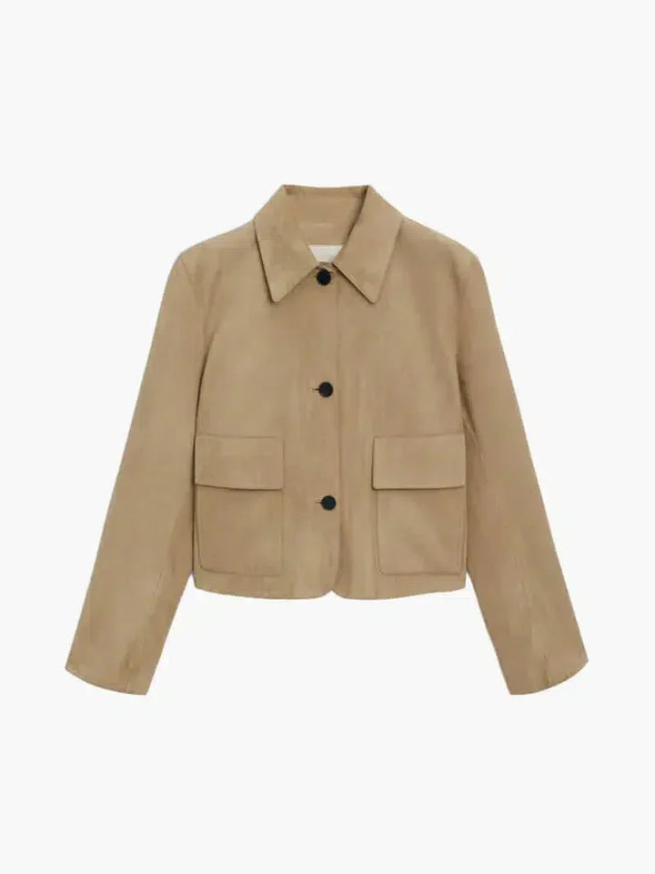 Muse and Valeur | Cropped Faux Suede Jacket