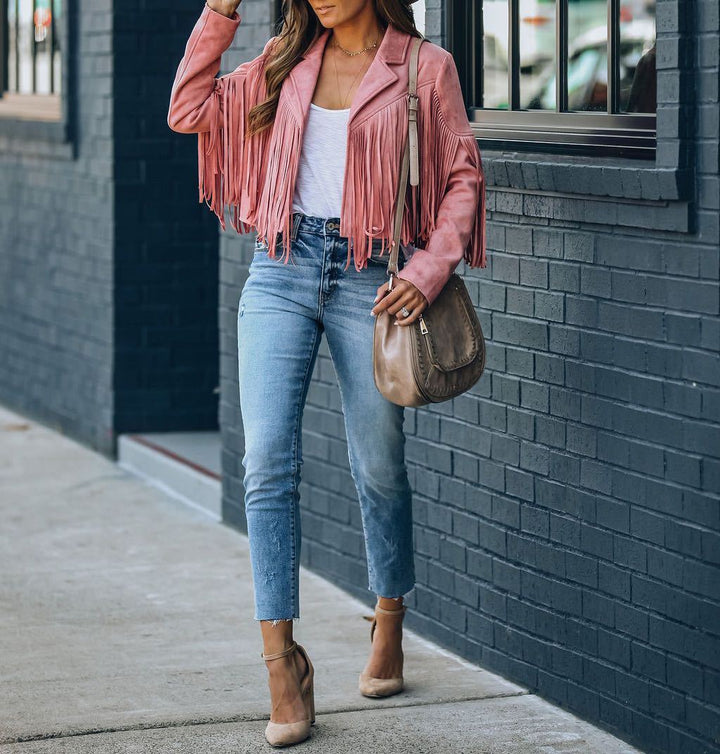 Muse and Valeur | Women’s Suede Moto Jacket
