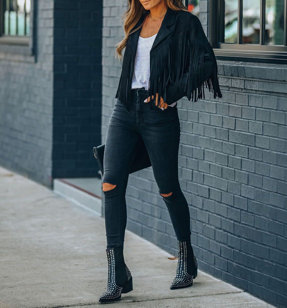 Muse and Valeur | Women’s Suede Moto Jacket