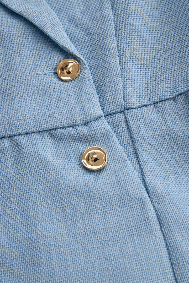 Muse & Valeur | Sophisticated Sky Blue Blazer Dress