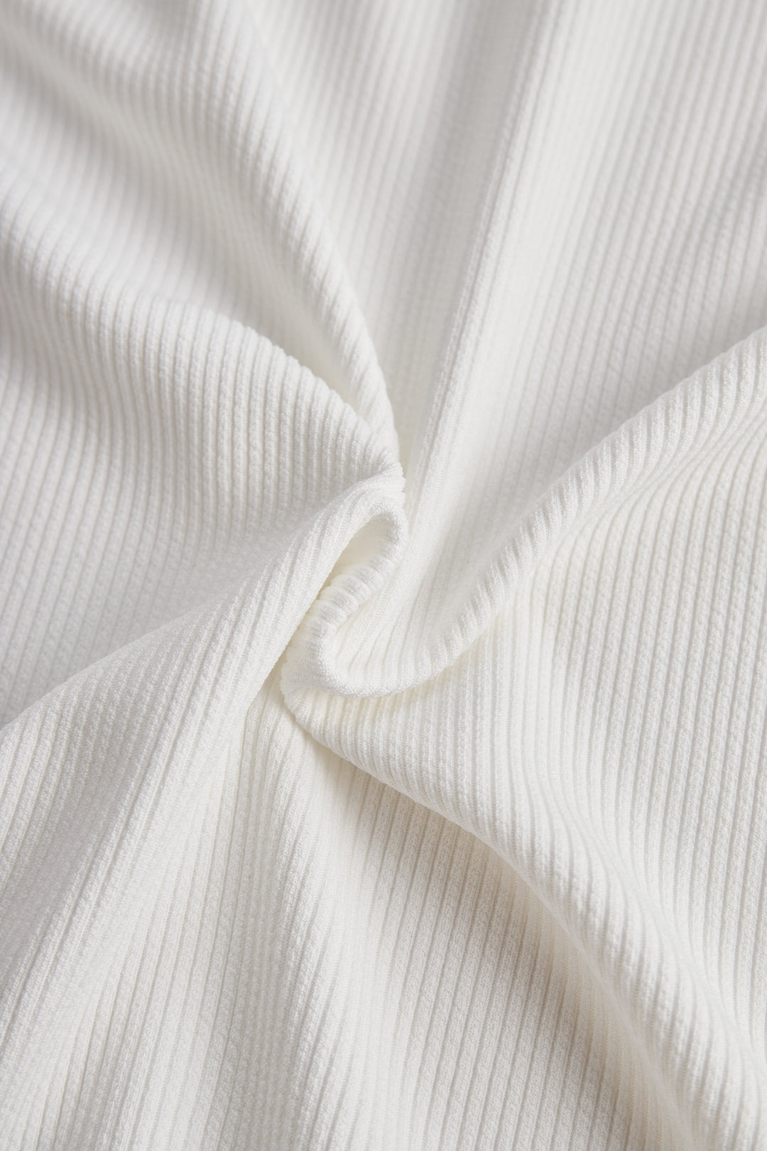 Muse & Valeur | White Ribbed Skater Mini Dress