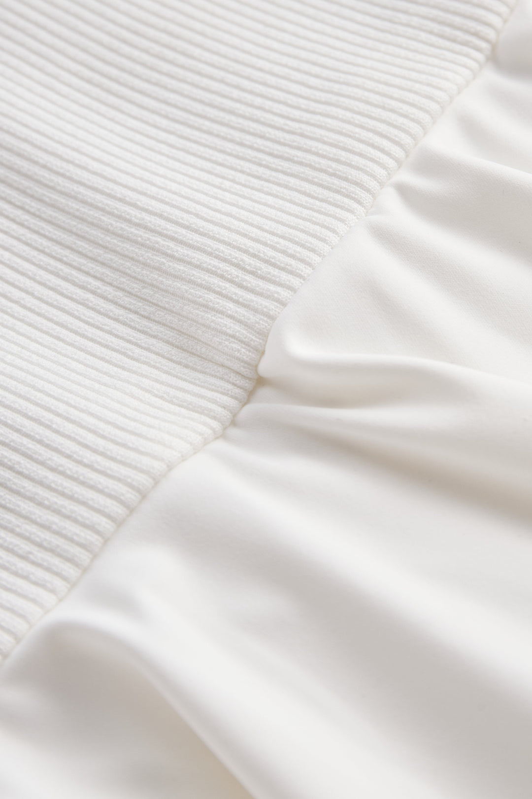 Muse & Valeur | White Ribbed Skater Mini Dress