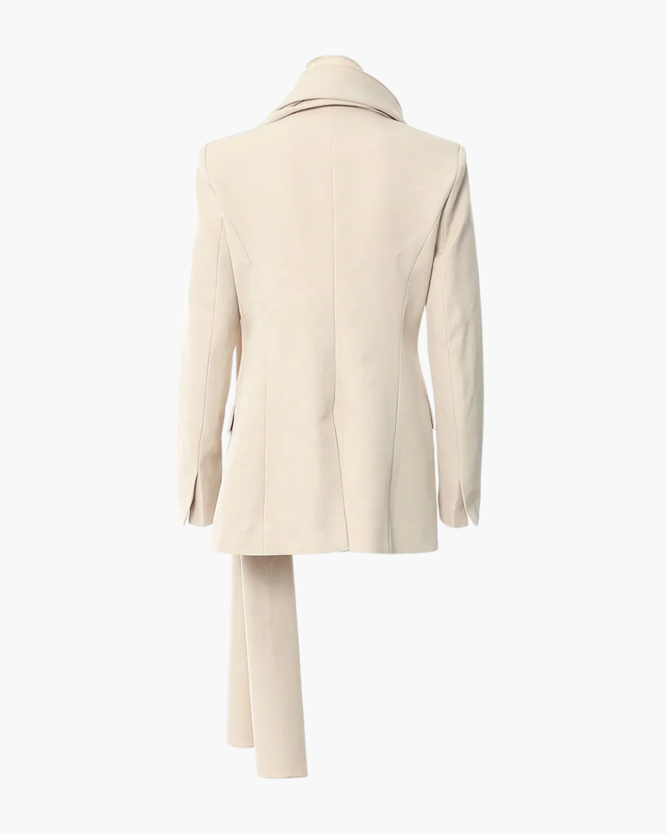 Muse and Valeur | Asymmetrical Collar Scarf Blazer
