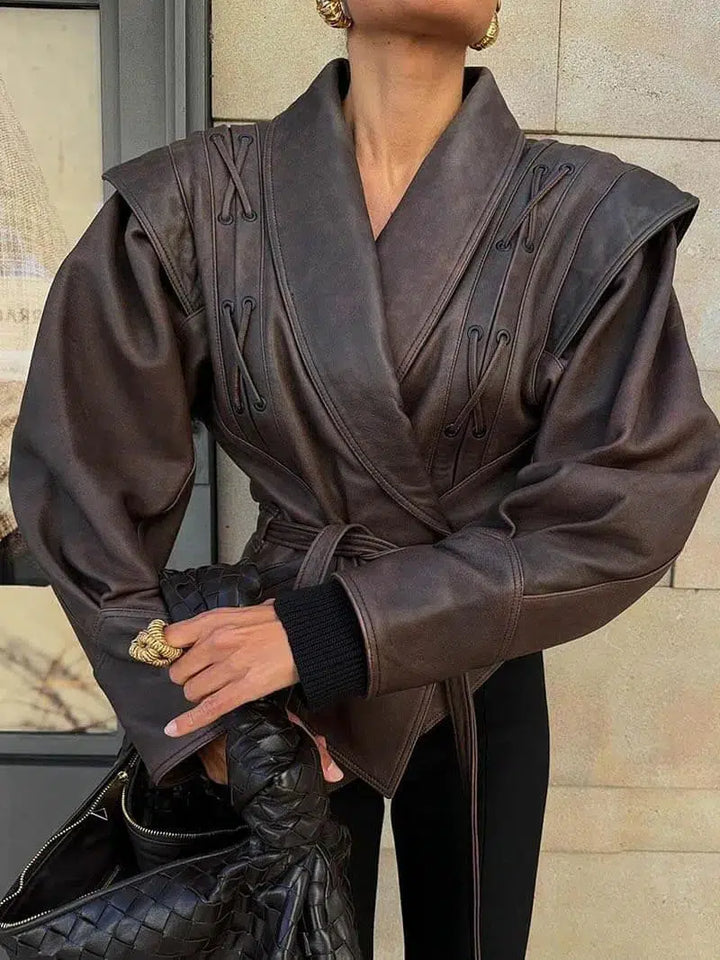 Muse and Valeur | Leather Jacket in Western-Inspired Style