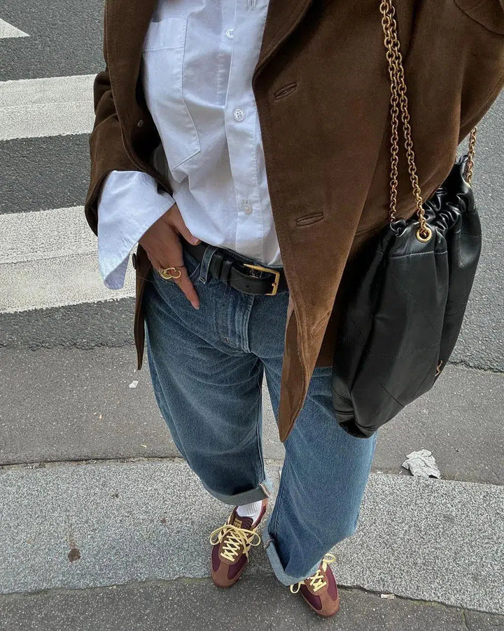 Muse and Valeur | Structured Shoulders Suede Blazer