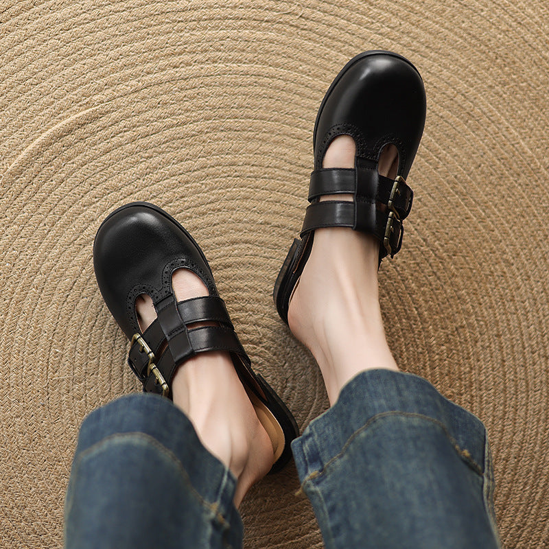 Muse & Valeur | Genuine Leather Mules for Women