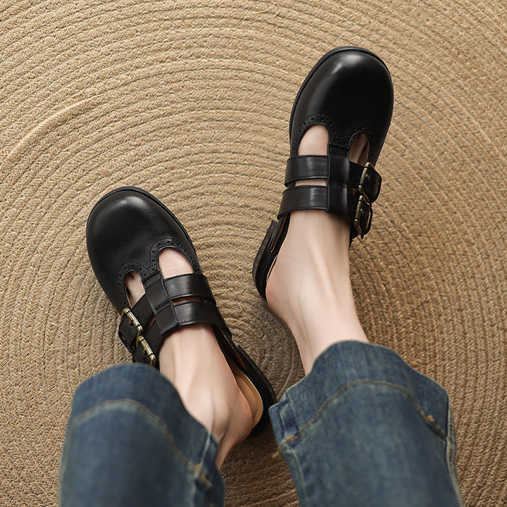 Muse & Valeur | Genuine Leather Mules for Women