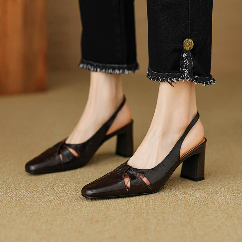 Muse & Valeur | Genuine Leather Slingbacks for Women