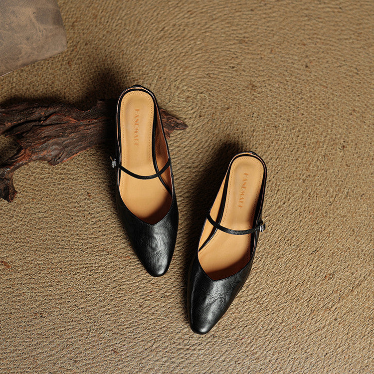 Muse & Valeur | Genuine Leather Mules for Women