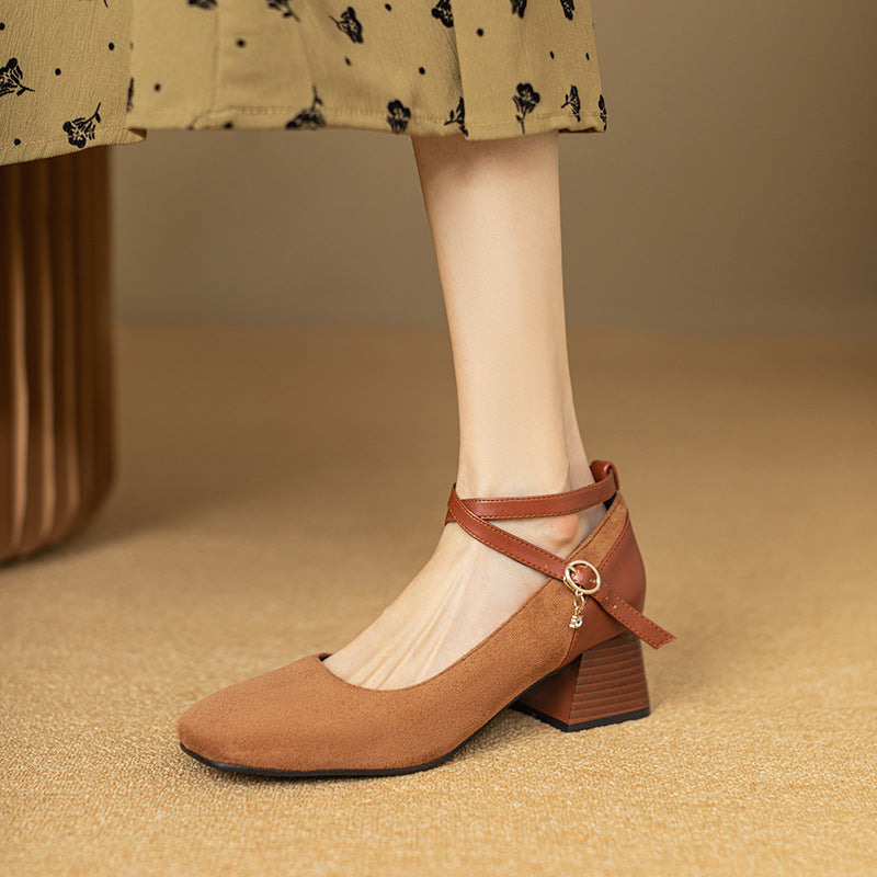 Muse & Valeur | Suede Heels for Women in Black