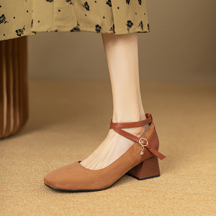 Muse & Valeur | Suede Heels for Women in Black