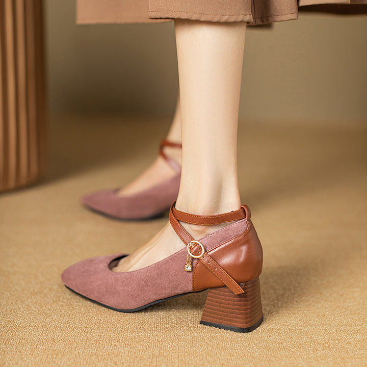 Muse & Valeur | Suede Heels for Women in Black