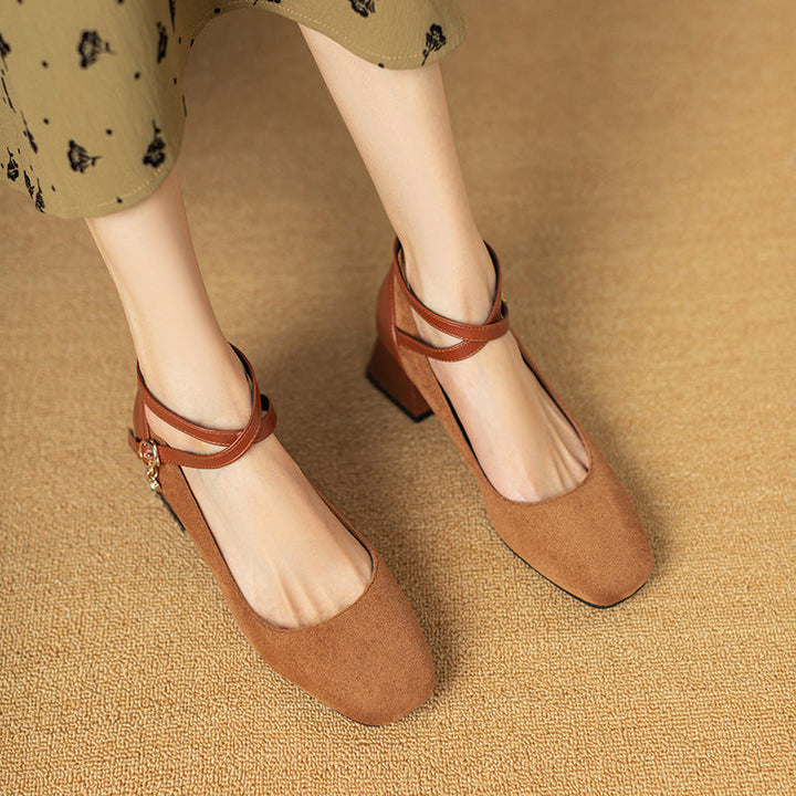 Muse & Valeur | Suede Heels for Women in Black