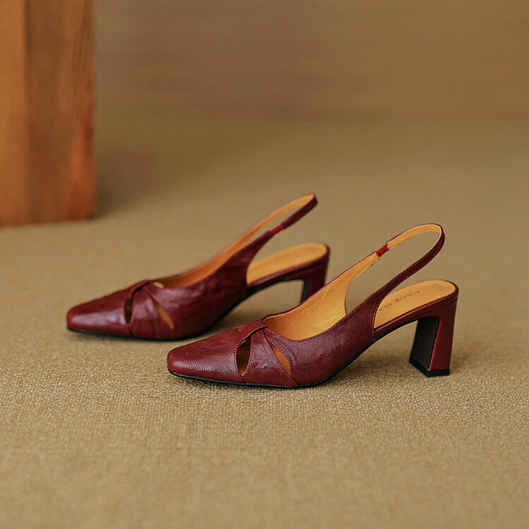 Muse & Valeur | Genuine Leather Slingbacks for Women